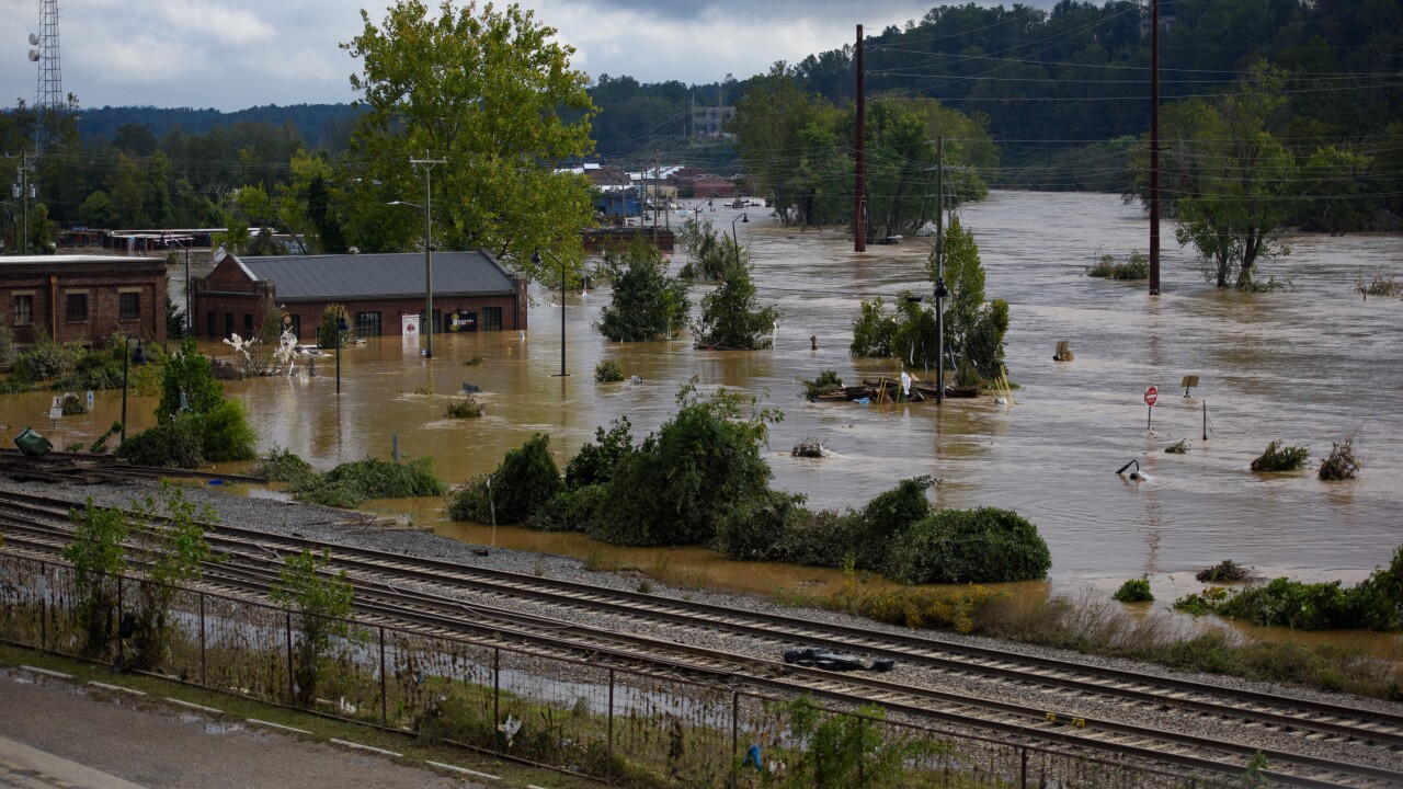 Heavy rains from Hurricane Helene caused record flooding and damage in Asheville, North Carolina.