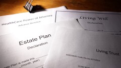 Estate plan, living will and trust documents