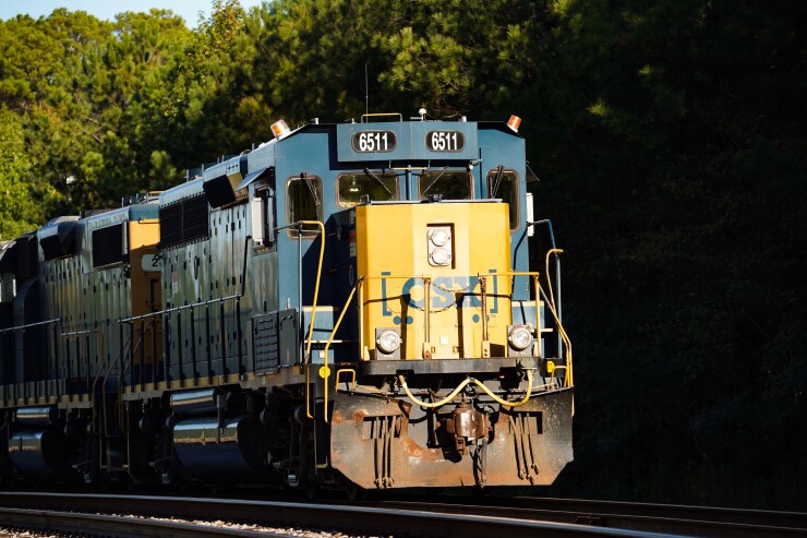 A CSX locomotive