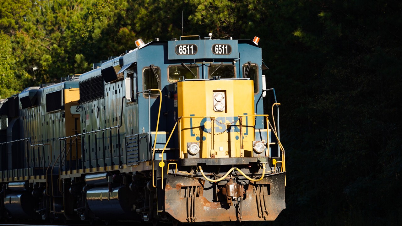 A CSX locomotive