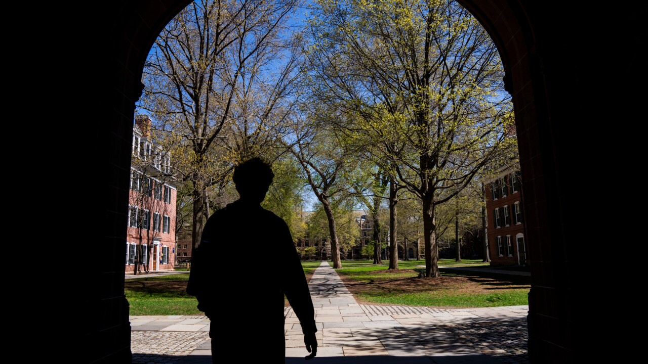 The Yale University campus in New Haven, Connecticut